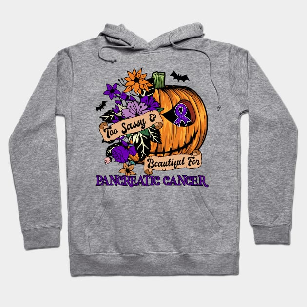 Pancreatic Cancer Awareness Awareness - retro halloween scary pumpkin head Hoodie by Lewis Swope